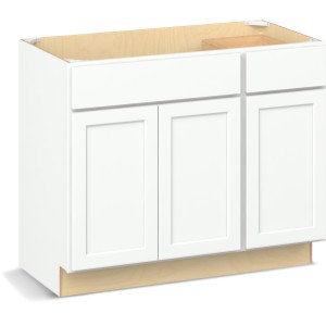 Reliabilt Parkstone II Reliabilt Parkstone II Brilliant White Vanity Cabinet, 42-in, 3 Doors, 1 Drawer - 641158 | Lowe's Pro Supply